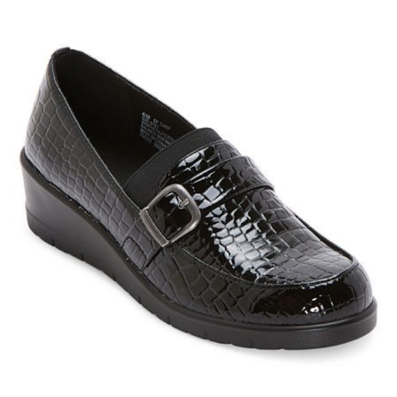 East 5th Womens Carp Loafers, Black , 9 Wide - Picture 1 of 1